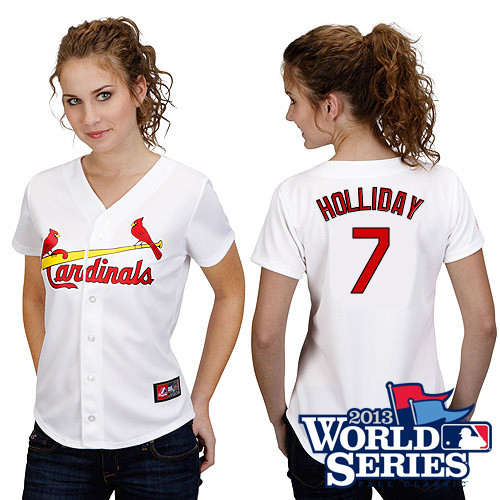 Matt Holliday #7 mlb Jersey-St Louis Cardinals Women's Authentic Road Gray Cool Base Baseball Jersey